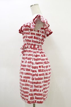 画像3: MILK / Messageサンドレス  ホワイト×レッド H-26-04-05-051-ML-OP-KB-ZH