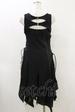 画像2: Rozen Kavalier / ジャガード切替オーバーベスト  黒×グレー H-26-04-05-006-OO-TO-AK-ZH