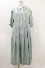 画像1: Jane Marple Dans Le Salon / ダブルカラーサリバンドレス  ミントブルー H-26-04-05-054-JM-OP-KB-ZH (1)