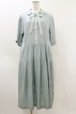 画像1: Jane Marple Dans Le Salon / ダブルカラーサリバンドレス  ミントブルー H-26-04-05-054-JM-OP-KB-ZH