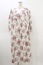 画像1: Jane Marple / Strawberries and flowersラッフルフリルドレス  オフ H-26-04-05-055-JM-OP-KB-ZH (1)
