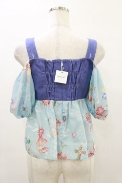 画像2: MILK / ジュエルShellトップス  アクアシェル×ブルーデニム H-26-04-05-007-ML-TO-KB-ZH