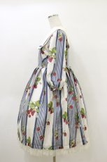 画像3: Melody BasKet / Stripe strawberryワンピース  ネイビー H-26-04-05-062-LO-OP-KB-ZH (3)
