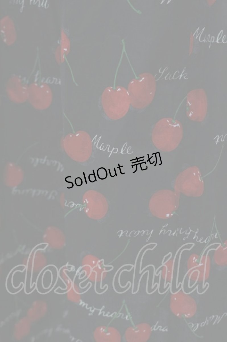 画像4: Jane Marple / Skipping cherriesのリボンドレス  ブラック H-26-04-05-066-JM-OP-KB-ZH (4)