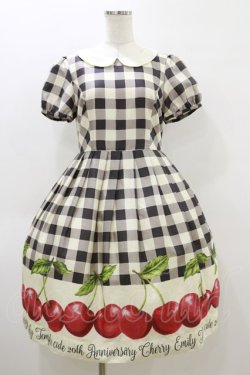 画像1: Emily Temple cute / アニバーサリーチェリーワンピース  ブラック H-26-04-05-068-ET-OP-KB-ZH