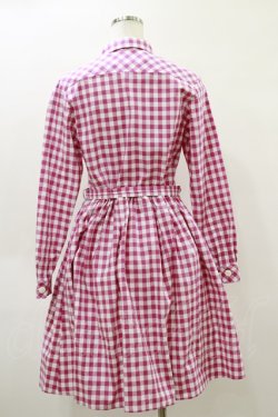 画像2: MILK / ギンガムロングワンピース  ピンク H-26-04-05-072-ML-OP-KB-ZH