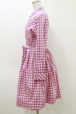 画像3: MILK / ギンガムロングワンピース  ピンク H-26-04-05-072-ML-OP-KB-ZH
