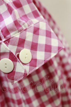 画像4: MILK / ギンガムロングワンピース  ピンク H-26-04-05-072-ML-OP-KB-ZH