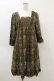 画像1: OZZ ANGELO / ヨーク切替総柄ワンピース  カーキ H-26-04-05-074-OO-OP-KB-ZH (1)