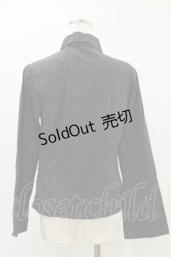 画像2: PEACE NOW / タイ付きドットブラウス M 黒 H-26-04-05-016-PU-BL-AK-ZH