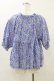 画像2: Jane Marple / Bonjour Millefleursスモックブラウス  ブルー H-26-04-05-018-JM-BL-KB-ZH (2)