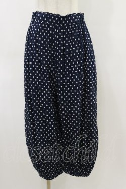 画像1: Jane Marple Dans Le Salon / Polka dotsフラッフィーパンツ  ネイビー H-26-04-05-023-JM-PA-KB-ZH