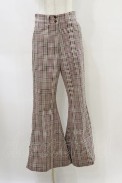 画像1: MILK / Autumnフレアパンツ  レッドナッツカラーチェック H-26-04-05-026-ML-PA-KB-ZH