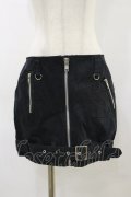 NOISE NOISE NOISE / ベルト付きデニムタイトスカート  黒 H-26-04-05-027-PU-SK-AK-ZH
