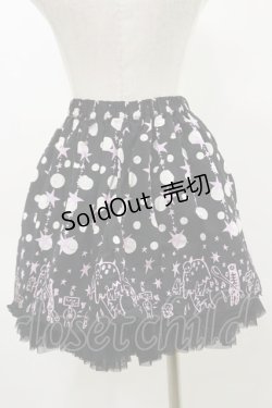 画像2: PEACE NOW / プリントギャザースカート M 黒 H-26-04-05-030-PU-SK-KB-ZH