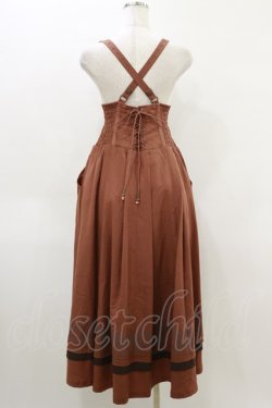 画像2: Rozen Kavalier / サス付プリントロングスカート  茶 H-26-04-05-033-OO-SK-KB-ZH