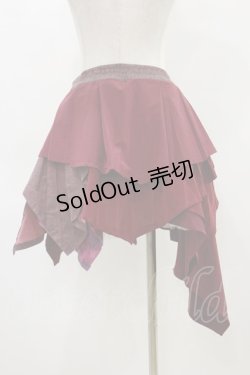 画像2: Ozz Croce / アシメラップスカート  ワイン H-26-04-05-034-OO-SK-AK-ZH