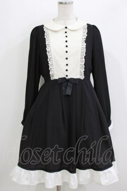 画像1: axes femme POETIQUE / ヨーク切替ワンピース M ブラック H-26-04-06-025-AX-OP-NS-ZH