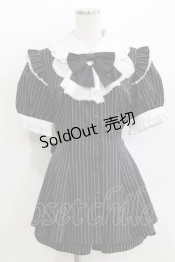 画像1: Secret Honey / 取り外しラッフル付きセットアップ Free ブラック H-26-04-06-030-CA-OP-NS-ZH