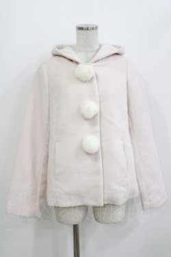 画像1: Ank Rouge / うさみみショートコート M ピンク H-26-04-06-032-CA-CO-NS-ZH