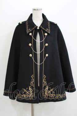 画像1: To Alice / 魔法学園マントコート M ブラック H-26-04-06-035-LO-CO-NS-ZH