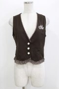 axes femme POETIQUE / 懐中時計刺繍ベスト M ブラウン H-26-04-06-036-AX-TO-NS-ZH