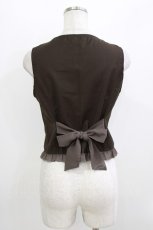 画像3: axes femme POETIQUE / 懐中時計刺繍ベスト M ブラウン H-26-04-06-036-AX-TO-NS-ZH (3)