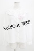 virally / 星名桜子/HSN*フリルブラウス M オフ H-26-04-06-037-PU-BL-NS-ZH