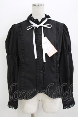 画像1: Eri Aino's collaboration / シャーロットの水曜日ブラウス LL ブラック H-26-04-06-038-PU-BL-NS-ZH