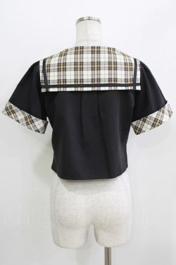 画像3: axes femme POETIQUE / ダブルボタンセーラーブラウス M ブラック H-26-04-06-041-AX-BL-NS-ZH