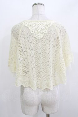 画像3: axes femme / トッパー風ニットケープ M 生成り H-26-04-06-043-AX-TO-NS-ZH