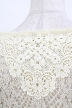 画像4: axes femme / トッパー風ニットケープ M 生成り H-26-04-06-043-AX-TO-NS-ZH