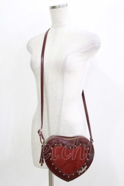 画像1: axes femme POETIQUE / ハートポシェット  ワイン H-26-04-06-048-AX-BG-NS-ZH