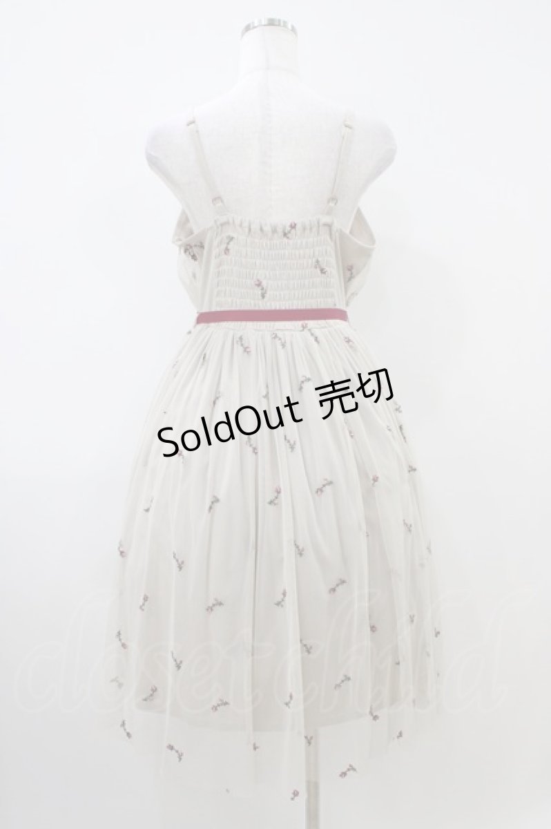 画像2: F i.n.t / ローズ総刺繍チュールワンピース Free BEIGE H-26-04-06-1031-0-OP-NS-ZH (2)