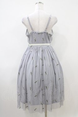 画像2: F i.n.t / ローズ総刺繍チュールワンピース Free SAX H-26-04-06-1032-0-OP-NS-ZH