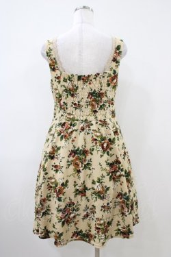 画像2: axes femme / 薔薇柄ジャンパースカート M 生成り H-26-04-06-1034-AX-OP-NS-ZH