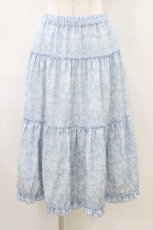 画像1: m petit by misako / NINA'S RVパニエスカート LL サックス/アイボリー リバーシブル H-26-04-06-1036-LO-SK-NS-ZH (1)