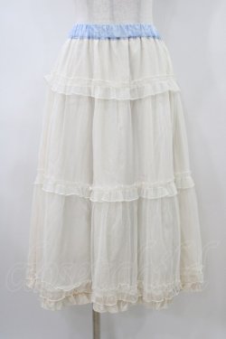 画像3: m petit by misako / NINA'S RVパニエスカート LL サックス/アイボリー リバーシブル H-26-04-06-1036-LO-SK-NS-ZH