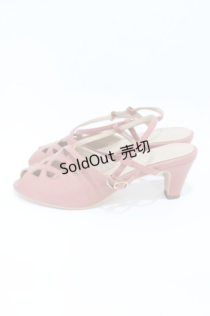 画像2: an another angelus / レースカットワークサンダル L/24.5cm~25cm PINK H-26-04-06-1004-CA-SH-NS-ZH (2)