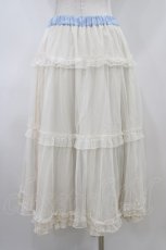 画像4: m petit by misako / NINA'S RVパニエスカート LL サックス/アイボリー リバーシブル H-26-04-06-1036-LO-SK-NS-ZH (4)
