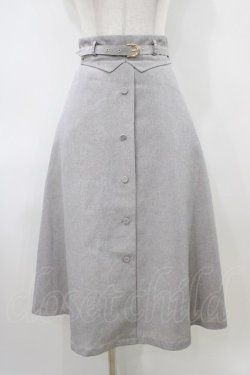 画像1: an another angelus / ベルト付きペプラムフレアースカート Free CHARCOAL H-26-04-06-1037-CA-SK-NS-ZH