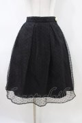 an another angelus / ドットオーガンジータックスカート Free BLACK H-26-04-06-1040-CA-SK-NS-ZH