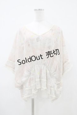 画像1: Cherir la femme / オリプリブラウス M ピンク H-26-04-06-1046-LO-BL-NS-ZH