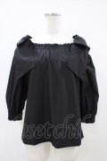 an another angelus / ビッグリボンオフショルブラウス Free BLACK H-26-04-06-1050-CA-BL-NS-ZH