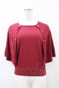 an another angelus / チェーン付きダブル釦2wayケープニット Free RED H-26-04-06-1051-CA-TO-NS-ZH