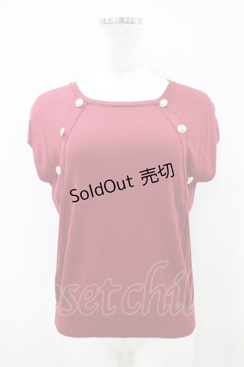 画像3: an another angelus / チェーン付きダブル釦2wayケープニット Free RED H-26-04-06-1051-CA-TO-NS-ZH (3)