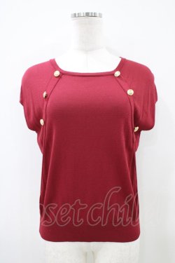 画像3: an another angelus / チェーン付きダブル釦2wayケープニット Free RED H-26-04-06-1051-CA-TO-NS-ZH