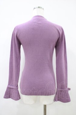 画像2: an another angelus / 袖口リボンチョーカーニットプルオーバー Free MAUVE H-26-04-06-1058-CA-TO-NS-ZH