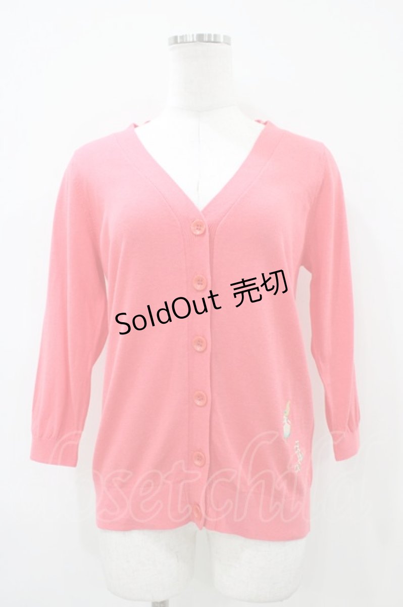 画像1: Franche Lippee / アリス刺繍カーディガン M レッド H-26-04-06-1060-LO-TO-NS-ZH (1)