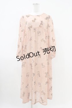 画像1: Franche Lippee / バニーワンピース M ピンク H-26-04-06-1008-LO-OP-NS-ZH